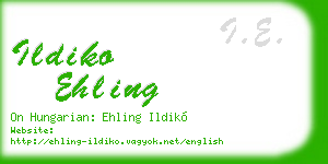 ildiko ehling business card