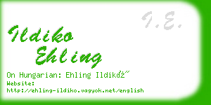 ildiko ehling business card